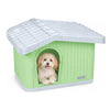 Katzenhaus & Hundehütte Indoor Outdoor, Haustierhaus Winterfest und Wetterfest 60 x 51 x 41 cm, Grün - vuunot.com