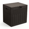 126L Gartenbox Aufbewahrungsbox Garten 56 x 43 x 53 cm, Rattan-Optik Braun - vuunot.com