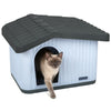 Katzenhaus & Hundehütte Indoor Outdoor, Haustierhaus Winterfest und Wetterfest 60 x 51 x 41 cm, Weiß - vuunot.com