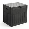 126L Gartenbox Aufbewahrungsbox Garten 56 x 43 x 53 cm, Rattan-Optik Schwarz - vuunot.com