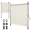Klemmmarkise Senkrechtmarkise mit Handkurbel 200x310 cm Beige - vuunot.com