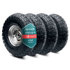 4XSchubkarrenrad Luftreifen 3.50-4, Innenloch Ø16 mm, 260x85 mm - vuunot.com