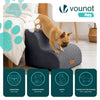 Hundetreppe Haustiertreppe aus hochdichtem Schwamm, rutschfest, 40x40x30cm Grau - vuunot.com