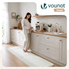Weicher Kurzflor Teppich Wohnzimmer mit Antirutschmatte 60x180 cm Creme - vuunot.com