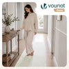 Weicher Kurzflor Teppich Wohnzimmer mit Antirutschmatte 80x200 cm Creme - vuunot.com