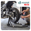 Motorrad Ständer Hinten Montageständer mit Laufrollen bis 390 kg Schwarz - vuunot.com