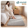 Weicher Kurzflor Teppich Wohnzimmer mit Antirutschmatte 120x160 cm Grau - vuunot.com