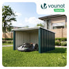 Mähroboter Garage Metall mit Pultdach 78x92x62 cm Grün - vuunot.com