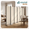 Paravent Raumteiler 6 Teilig Freistehend Stoff Trennwand 340 x 30 x 164 cm Beige - vuunot.com