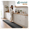 Weicher Kurzflor Teppich Wohnzimmer mit Antirutschmatte 60x180 cm Anthrazit - vuunot.com