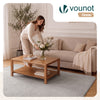 Weicher Kurzflor Teppich Wohnzimmer mit Antirutschmatte 140x200 cm Grau - vuunot.com