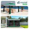 Pavillon Faltbar 3.6x3.6m, Pop Up Faltpavillon Gartenzelt Partyzelt Gartenpavillon, Grün - vuunot.com