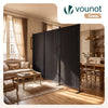 Paravent Raumteiler 3 Teilig Freistehend Stoff Trennwand 262 x 30 x 173 cm Anthrazit - vuunot.com