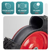 2XSchubkarrenrad Luftreifen 4.80/4.00-8, Innenloch Ø20mm mit Achse, 400x85mm - vuunot.com