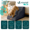 Hundetreppe Haustiertreppe aus hochdichtem Schwamm, rutschfest, 57x40x40cm Grau - vuunot.com