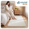 Weicher Kurzflor Teppich Wohnzimmer mit Antirutschmatte 120x160 cm Creme - vuunot.com