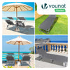 2er Set Sonnenliege mit Dach, 190 x 58 x 27 cm  Grau - vuunot.com