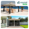 Pavillon Faltbar 3.6x3.6m, Pop Up Faltpavillon Gartenzelt Partyzelt Gartenpavillon, Beige - vuunot.com