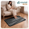 Weicher Kurzflor Teppich Wohnzimmer mit Antirutschmatte 80x150 cm Anthrazit - vuunot.com