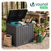 126L Gartenbox Aufbewahrungsbox mit integriertem 56 x 44 x 53 cm, Anthrazit - vuunot.com