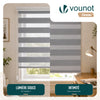 2er Set Doppelrollo klemmfix ohne Bohren, Duo Rollo Klemmrollo für Fenster und Tür, 100x150 cm, Grau - vuunot.com