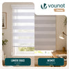 Doppelrollo klemmfix ohne Bohren, Duo Rollo Klemmrollo für Fenster und Tür, 90x150 cm, Weiß - vuunot.com