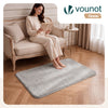 Weicher Kurzflor Teppich Wohnzimmer mit Antirutschmatte 80x150 cm Grau - vuunot.com
