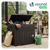 126L Gartenbox Aufbewahrungsbox Garten 56 x 43 x 53 cm, Holzoptik Braun - vuunot.com