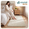Weicher Kurzflor Teppich Wohnzimmer mit Antirutschmatte 120x160 cm Beige - vuunot.com