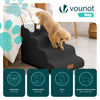 Hundetreppe Haustiertreppe aus hochdichtem Schwamm, rutschfest, 72x40x50cm Schwarz - vuunot.com