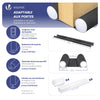 3er Set Türdichtung unten, zuschneidbare Zugluftstopper für Türen, 96 cm, Schwarz - vuunot.com