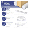 2er Set Türdichtung unten, zuschneidbare Zugluftstopper für Türen, 96 cm, Weiß - vuunot.com
