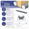 4er Set Türdichtung unten, zuschneidbare Zugluftstopper für Türen, 96 cm, Grau - vuunot.com