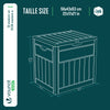 126L Gartenbox Aufbewahrungsbox Garten 56 x 43 x 53 cm, Rattan-Optik Braun - vuunot.com