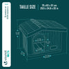 Katzenhaus & Hundehütte Indoor Outdoor, Haustierhaus Winterfest und Wetterfest 75 x 63 x 51 cm, Grün - vuunot.com