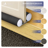 4er Set Türdichtung unten, zuschneidbare Zugluftstopper für Türen, 96 cm, Schwarz - vuunot.com