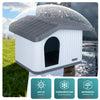 Katzenhaus & Hundehütte Indoor Outdoor, Haustierhaus Winterfest und Wetterfest 75 x 63 x 51 cm, Weiß - vuunot.com