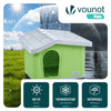 Katzenhaus & Hundehütte Indoor Outdoor, Haustierhaus Winterfest und Wetterfest 75 x 63 x 51 cm, Grün - vuunot.com