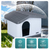 Katzenhaus & Hundehütte Indoor Outdoor, Haustierhaus Winterfest und Wetterfest 60 x 51 x 41 cm, Weiß - vuunot.com