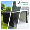 Mähroboter Garage Metall mit Pultdach 78x92x62 cm Schwarz - vuunot.com