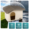 Katzenhaus & Hundehütte Indoor Outdoor, Haustierhaus Winterfest und Wetterfest 60 x 51 x 41 cm, Beige - vuunot.com