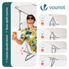 2er Set Sonnenliege Klappbar, Gartenliege Strandliege mit Sonnenschutz und 4-Fach Verstellbarer Rückenlehne, Beige - vuunot.com