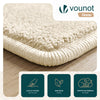 Weicher Kurzflor Teppich Wohnzimmer mit Antirutschmatte 240x340 cm Beige - vuunot.com
