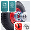 4 Stück Schubkarrenrad Luftreifen 4.80/4.00-8 mit Achse, 400x85mm, 20mm Achse - vuunot.com