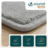 Weicher Kurzflor Teppich Wohnzimmer mit Antirutschmatte 120x160 cm Grau - vuunot.com