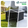 Mähroboter Garage Metall mit Satteldach 87x100x63,5 cm Schwarz - vuunot.com