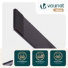 Paravent Raumteiler 4 Teilig Freistehend Stoff Trennwand 228 x 30 x 164 cm Anthrazit - vuunot.com