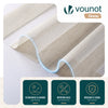 2er Set Doppelrollo Klemmfix ohne Bohren 55 x 150 cm Leinenfarbe - vuunot.com