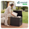 126L Gartenbox Aufbewahrungsbox Garten 56 x 43 x 53 cm, Holzoptik Braun - vuunot.com