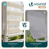 Doppelrollo Klemmfix ohne Bohren 50 x 150 cm Leinenfarbe - vuunot.com